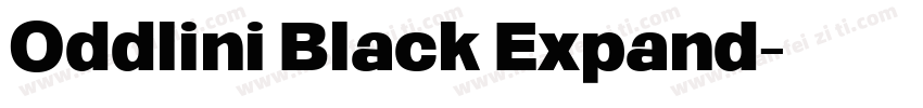 Oddlini Black Expand字体转换
